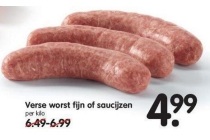 fijne worst of saucijzen emte