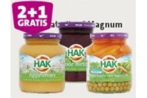 hak groente of appelmoes