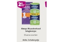 always maandverband inlegkruisjes