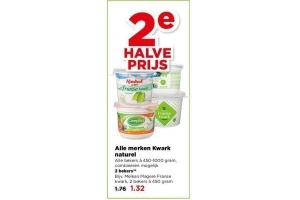 alle merken kwark naturel