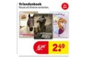 vriendenboek paard