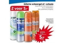 gillette scheergel of schuim