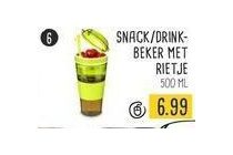 snack drinkbeker met rietje