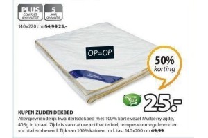 kupen zijden dekbed