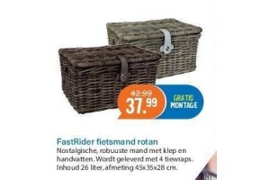 fastrider fietsmand rotan