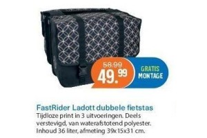 fastrider ladott dubbele fietstas