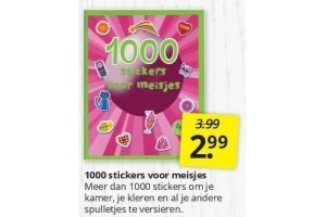 1000 stickers voor meisjes