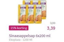 ekoplaza sinaasappelsap 6x200 ml