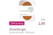 la vie est belle zomerburger