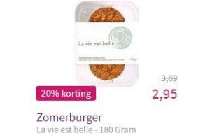 la vie est belle zomerburger