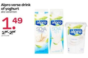 alpro verse drink of yoghurt