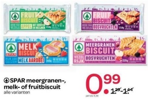 spar meergranen melk of fruitbiscuit