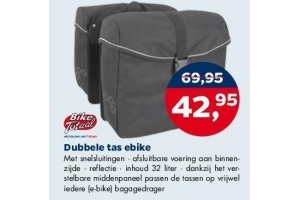 dubbele tas ebike