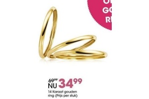 14 karaat gouden ring