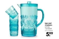 kan met 4 bekers