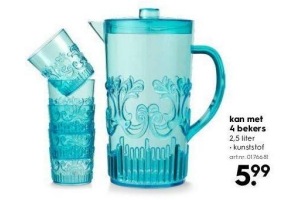 kan met 4 bekers