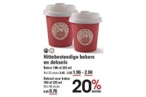 hittebestendige bekers en deksels