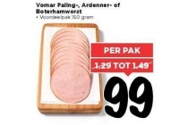vomar paling ardenner of boterhamworst