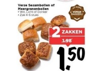 verse sesambollen of meergranenbollen