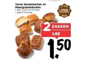 verse sesambollen of meergranenbollen