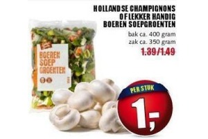 hollandse champignons of lekker handig boeren soepgroenten