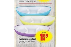 3 vaks serveerschaal