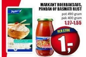 markant roerbaksaus pandan of basmati rijst