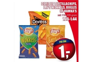 doritos tortillachips lay s wokkels bugles of j