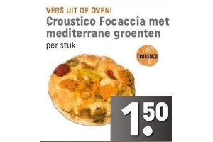 croustico focaccia met mediterrana groenten