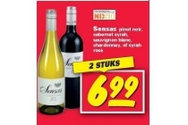 sensas pinot noir cabemet syrah sauvignon blanc chardonnay of syrah rose