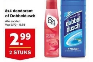 8x4 deodorant of dobbeldusch