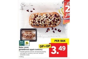 beter leven gehaktbrood appel cranberry