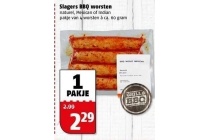 slagers bbq worsten