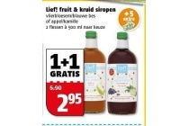 lief fruit en kruid siropen