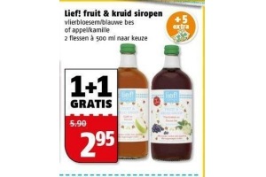 lief fruit en kruid siropen