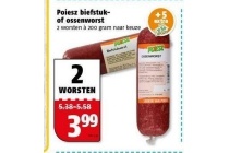 poiesz biefstuk of ossenworst