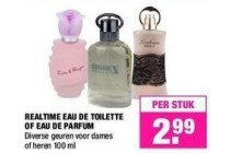 real time eau de toilette of eau de parfum