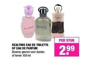 real time eau de toilette of eau de parfum