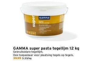 gamma super pasta tegellijm 12 kg