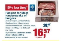 passion for meat rundersteaks of burgers