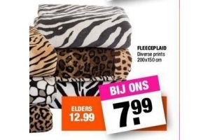 fleeceplaid diverse printen