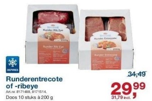 runder entrecote of ribeye