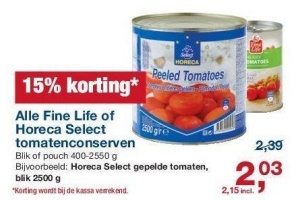 alle fine life of horeca select tomatenconserven