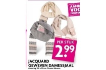 jacquard geweven damessjaal