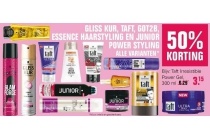 gliss kur taft got2b essence haarstyling en junio power styling