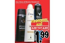 axe dove of rexona deodorant