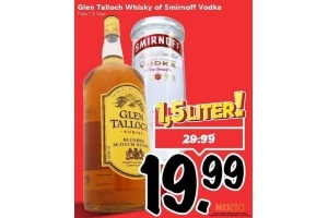 glenn talloch whisky of smirnoff vodka