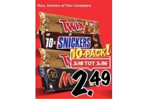 mars snickers of twix candybars