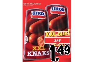 unox xxl knaks
