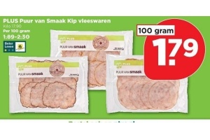 plus puur van smaak kip vleeswaren